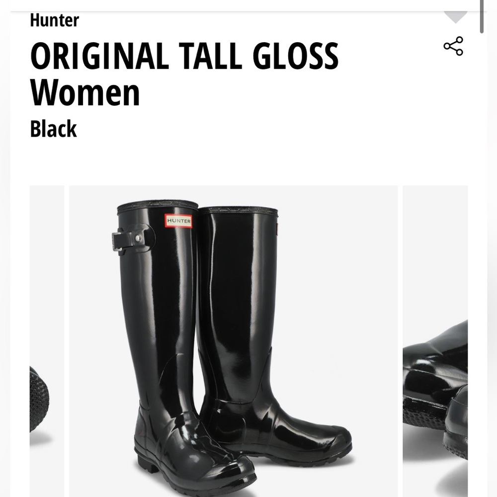 Hunter Tall Gloss - size 7